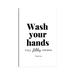 East Urban Home Wash Your Hands You Filthy Animal Bathroom Canvas in Black/White | 26 H x 18 W x 1.5 D in | Wayfair
