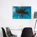 East Urban Home Palm Tree II by Bethany Young - Wrapped Canvas Photograph Print Metal in Blue/Green | 26 H x 40 W x 1.5 D in | Wayfair