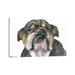East Urban Home English Bulldog Look by George Dyachenko - Wrapped Canvas Graphic Art Print Metal in Gray/Green | 26 H x 40 W x 1.5 D in | Wayfair