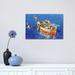 East Urban Home Swimming Off The Little Boat by John Haskins - Wrapped Canvas Painting Print Canvas in Blue/Brown/White | Wayfair