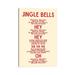 East Urban Home Jingle Bells Christmas Lyrics In Cream by Design Harvest - Wrapped Canvas Textual Art Canvas | 26 H x 18 W x 1.5 D in | Wayfair