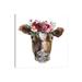 East Urban Home Brown Cow Head w/ Flowers by Ephrazy Graphics - Wrapped Canvas Graphic Art Canvas | 12 H x 12 W x 0.75 D in | Wayfair