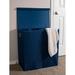 Ebern Designs Double Laundry Hamper Fabric in Blue | 25.75 H x 25.25 W x 14.25 D in | Wayfair 1D55029E350E449AA746A5E19DDAA6C9