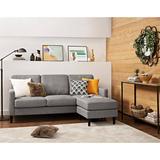 Gray Sectional - Zipcode Design™ Cazenovia 81.6" Wide Reversible Sofa & Chaise Polyester/Linen | 35.38 H x 81.63 W x 59.63 D in | Wayfair