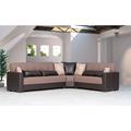 Pink/Brown Sectional - Ottomanson Armada Reversible L-Shaped Sleeper Sofa Sectional w/Storage Seats for Living Room Microfiber/Microsuede | Wayfair