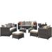 Latitude Run® Wicker/Rattan 8 - Person Seating Group w/ Cushions Synthetic Wicker/All - Weather Wicker/Wicker/Rattan in Gray | Outdoor Furniture | Wayfair