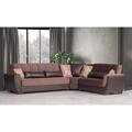 Brown Sectional - Ottomanson Armada Air Reversible L-Shaped Sleeper Sofa Sectional w/Storage Seats for Living Room Microfiber/Microsuede | Wayfair