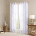 Charlton Home® Givens Grommet Top Sheer Bird on Branches Burnout Window Curtain Polyester in White | 63 H in | Wayfair CHLH5226 32409560