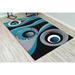 Black/Blue 60 x 0.5 in Area Rug - Ivy Bronx Mccampbell Abstract Turquoise/Gray/Black Area Rug Polypropylene | 60 W x 0.5 D in | Wayfair