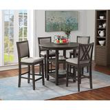 Red Barrel Studio® Stapleton 5 - Piece Dining Set Wood in Gray/White | 36"H x 42"L x 42"W | Wayfair B273AF6E156842489D27C154FF60C5E8