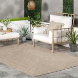 White 120 x 0.3 in Indoor/Outdoor Area Rug - Highland Dunes Owensby Handmade Braided Tan Indoor/Outdoor Patio Rug Polypropylene | Wayfair