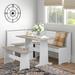 Alica 5 – Person Corner Pine Breakfast Nook w/ Hidden Storage Wood in Gray Laurel Foundry Modern Farmhouse® | Wayfair