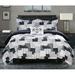 Winston Porter Natascha Reversible Comforter Set Polyester/Polyfill/Microfiber in Black | Twin Comforter + 5 Additional Pieces | Wayfair