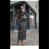 Gucci Dresses | Gucci Polka Dot Silk Long Dress | Color: Black/White | Size: 40