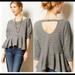 Anthropologie Tops | Anthropologie Saturday Sunday Peplum Top W Keyhole | Color: Gray | Size: Xs