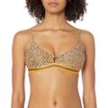 Seafolly Women's Spirit Animal Fixed Tri Bra Bikini Top, Multicolour (Saffron Saffron), 32B (Size: 10)