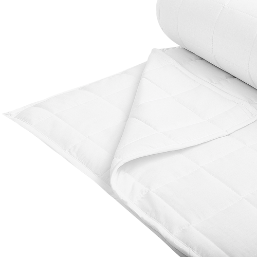 Bettdecke Weiß Polyester/Baumwolle 155 x 220 cm Doppeldecke Monochromatisch Warm Ganzjährig Schlafzimmer