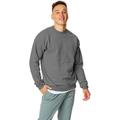 Hanes P1607 EcoSmart Crewneck Sweatshirt in Smoke Grey size 2XL | Cotton Polyester P160