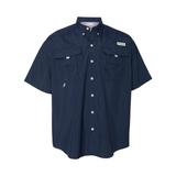 Columbia 7047 Men's Bahama II Short-Sleeve Shirt in Collegiate Navy Blue size Medium | Cotton/Nylon Blend 101165