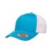 Yupoong 6606MC Retro Trucker Multicam Snapback Cap in Turquoise/White size Adjustable | Cotton/Nylon Blend