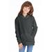 Hanes P473 Youth EcoSmart Pullover Hooded Sweatshirt in Charcoal Heather size XL | Cotton Polyester P470