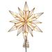 Kurt S. Adler 51172 - 10 Light 10.25" Indoor 12-Point Gold Capiz Star Christmas Tree Topper