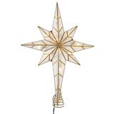 Kurt S. Adler 55784 - 10 Light 16.7" Indoor Gold Capiz Star Christmas Tree Topper