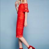 Free People Dresses | Free People Mariah Midi Dress - Size Xs | Color: Red | Size: Xs