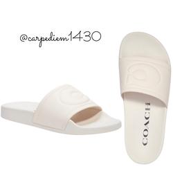 Coach Shoes | Coach Pillow Ulla Slide Sandals | Color: Cream | Size: 8