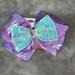 Disney Accessories | Disney Frozen Elsa Large Hair Bow Clip Purple Blue | Color: Blue/Purple | Size: 7 Inches