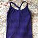 Athleta Tops | Athleta Fitness Work-Out Tank Navy Tan Stripe M | Color: Blue/Tan | Size: M