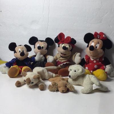 Disney Toys | Mickey And Friend’s Stuff Animals Bundle | Color: Blue/Red | Size: Osbb