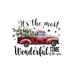 East Urban Home Christmas Plaid Truck. It's The Most Wonderful Time by Ephrazy Graphics - Wrapped Canvas Graphic Art Canvas | Wayfair