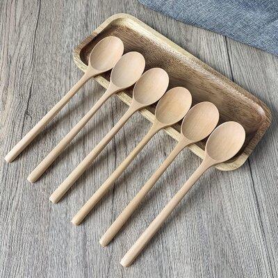 Long Handle Ellipse Cooking Supplies Soup Spoons Wooden Spoons Kitchen Utensil