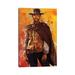 East Urban Home Clint Eastwood Watercolor by Durro Art - Gallery-Wrapped Canvas Giclée Metal in Black/Brown/Orange | 40 H x 26 W x 1.5 D in | Wayfair