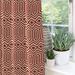 McalisterTextiles Geometric Semi-Sheer Rod Pocket Curtain Panels Polyester in Red/Brown | 54 H x 66 W in | Wayfair REDCOLCURTD1