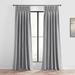 Mercer41 Chali French Pleat Faux Silk Curtains for Living Room, Blackout Curtains for Bedroom Window Single Panel Silk in Gray | 84 H in | Wayfair