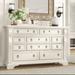 Eccleshall 10 Drawer 64" W Dresser Wood in White Laurel Foundry Modern Farmhouse® | 40 H x 64 W x 19.63 D in | Wayfair