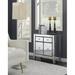 House of Hampton® Vineyard Mirrored Accent w/ 2 Drawers, 1 Cabinet w/ 2 Doors Wood in Gray | 27.95 H x 27.95 W x 13.19 D in | Wayfair