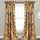 Bayou Breeze Colusa Nature Room Darkening Thermal Rod Pocket Curtain Panels Polyester in Green/Blue/Yellow | 95 H in | Wayfair