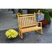 Loon Peak® Austyn Classic Porch Outdoor Rocking Bench in Orange/Yellow/Brown | 45 H x 51 W x 44 D in | Wayfair F90EAB5690B449D3A0760B1D02E68ACB