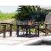 Ebern Designs Mace Hammer Tone Bronze Finish Cocktail Table Fire Pit Steel in Brown/Gray | 28 H x 28 W x 28 D in | Wayfair