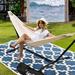 Arlmont & Co. Classic Hammock w/ Stand Canvas, Steel in Black | 38 H x 43 W x 115 D in | Wayfair 3189D6BAC40F4696B1671CBF86073899