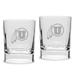 Utah Utes 2-Piece 11.75oz. Square Double Old-Fashioned Glass Set