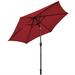 Costway 9 ft Outdoor Market Patio Table Umbrella Push Button Tilt Crank Lift-Burgundy
