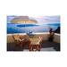 East Urban Home Greece, Santorini, Oia. House Balcony w/ Ocean View. by Jaynes Gallery - Wrapped Canvas Photograph Canvas in Black/Blue | Wayfair