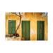 East Urban Home Greece, Symi. Yellow House w/ Green Doors. Jim Nilsen, Jaynes Gallery, Nobody, Travel | 8 H x 12 W x 0.75 D in | Wayfair