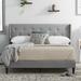 Andover Mills™ Petersen Tufted Low Profile Platform Bed Upholstered/Metal/Polyester in Gray | 46.06 W x 79 D in | Wayfair