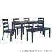 Wilmington II 60-Inch Rectangular Antique Dark Denim Dining Set by iNSPIRE Q Classic