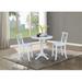 36" Round Extension Dining Table 34.9"H With 2 X-Back Counterheight Stools